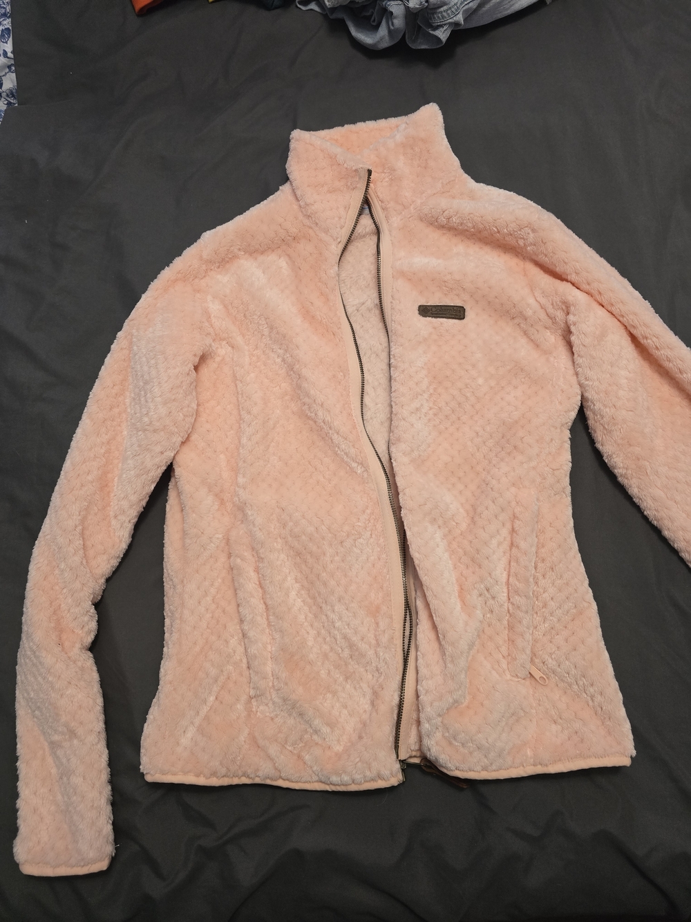 Soft Plush Zip-Up Jacket - Blush Pink